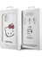 iPhone 15 Kılıf Hello Kitty Orjinal Lisanslı Yazı ve Ikonik Logolu Kitty Head Kapak Beyaz 5