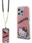 iPhone 15 Pro Kılıf Hello Kitty Orjinal Lisanslı Askılı Yazı ve Ikonik Logolu Daydreaming Pembe 1