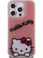 iPhone 15 Pro Kılıf Hello Kitty Orjinal Lisanslı Askılı Yazı ve Ikonik Logolu Daydreaming Pembe 3