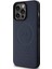 iPhone 15 Pro Max Kılıf Mercedes-Benz Orjinal Lisans Magsafe Şarjlı Desenli ve Logolu Deri Lacivert 2