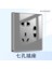Op Anahtar Prizi 86 Tipi Gri Cam Panel Beş Delikli Ev 16A Tek Açık Beş Delikli USB Iki-Üç Takılabilir Gizli (Yurt Dışından) 5