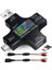 USB C Test Cihazı, 2'si 1 Arada Tip C USB Test Cihazı Renkli Ekran IPS Dijital Multimetre, Gerilim, Akım,, Direnç, Sıcaklık, Klipsli Kablo Desteği Pd2.0/pd3.0,qc2.0 (Yurt Dışından) 1