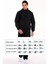 Siyah Erkek Yarım Balıkçı Yaka Tak Çıkar Kapüşonlu Micropoly Eşofman Takımı EDY2595S 5