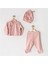 Zıbın Takımı 3lü Organik Cotton Floral Pembe Prematüre 1