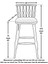 Drop Bar Sandalye Siyah - 65 cm 5