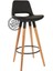 Retro 220 Bar Sandalye Naturel - Siyah - 65 cm 1