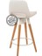 Retro 360 Döner Oturum Bar Sandalye Naturel - Beyaz - 65 cm 3