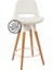 Retro 360 Döner Oturum Bar Sandalye Naturel - Beyaz - 65 cm 4