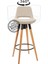 Retro 360 Döner Oturum Bar Sandalye Naturel - Keten - 65 cm 1