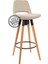 Retro 360 Döner Oturum Bar Sandalye Naturel - Keten - 65 cm 2