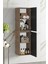 Çiğdem 80+35 cm Atlantik Çam-Antrasit Gri Mat Mdf Seramik Lavabolu Asma Banyo Dolabı Takımı 4