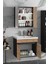 Çiğdem 55+35 cm Antrasit Gri Mat- Atlantik Çam Mdf Seramik Lavabolu Asma Banyo Dolabı Takımı 3