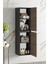 Çiğdem 55+35 cm Antrasit Gri Mat- Atlantik Çam Mdf Seramik Lavabolu Asma Banyo Dolabı Takımı 4