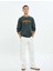 Kolej Sweatshirt Peluş Aplike Detaylı Çizgili Uzun Kollu Bisiklet Yaka - Koton - 4WAM70193MK - Haki - L 1