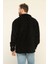 Erkek Siyah Oversize Kanguru Cepli Peluş Hırka 4