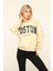 Owut Collection Bej Bisiklet Yaka Baskılı Sweatshirt 2