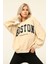 Owut Collection Bej Bisiklet Yaka Baskılı Sweatshirt 4