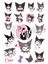 Sanrio Kuromi Hello Kitty 4 Sayfa 77 Etiket Planlayıcı Bullet Journal Telefon Sticker Set 2