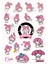Sanrio Kuromi Hello Kitty 4 Sayfa 77 Etiket Planlayıcı Bullet Journal Telefon Sticker Set 4