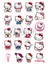 Sanrio Kuromi Hello Kitty 4 Sayfa 77 Etiket Planlayıcı Bullet Journal Telefon Sticker Set 5