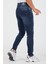 Erkek Slim Fit Likralı Tırnaklı Koyu Mavi Kot Pantolon 5
