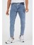 Erkek Slim Fit Likralı Yırtık Açık Kar Yıkama Kot Pantolon 2