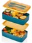Dikdörtgen 2 Katlı Beslenme Kabı - Yemek Kabı - Saklama Kabı Lunch Box 2