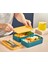 Dikdörtgen 2 Katlı Beslenme Kabı - Yemek Kabı - Saklama Kabı Lunch Box 3