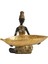 Afrikaanse Sculptuur Standbeeld, Dienblad Figuur Lady Beeldje Standbeeld ile Büyük Yaprakları Tutuyor (Yurt Dışından) 1