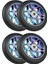 Adet 110MM Scooter Yedek Tekerlekler Rulmanlı Dublör Scooter Pu Tekerlekler Sallanan Arabalar, Aşırı Arabalar, Scooter (Yurt Dışından) 2