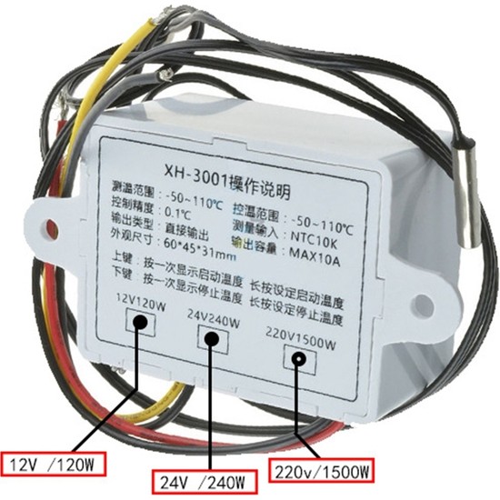 thumbnail image 2 of JUSTYAOFENG Thermostat Temperature Controller - AC 250V 16A, 50-300°C, For Electric Oven Stove Knob 2 of 13