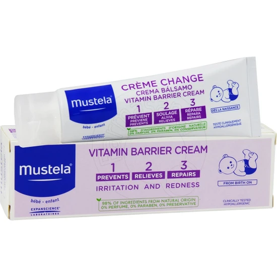 Mustela Vitamin Bariyer 1-2-3 Pişik Kremi 50 ml