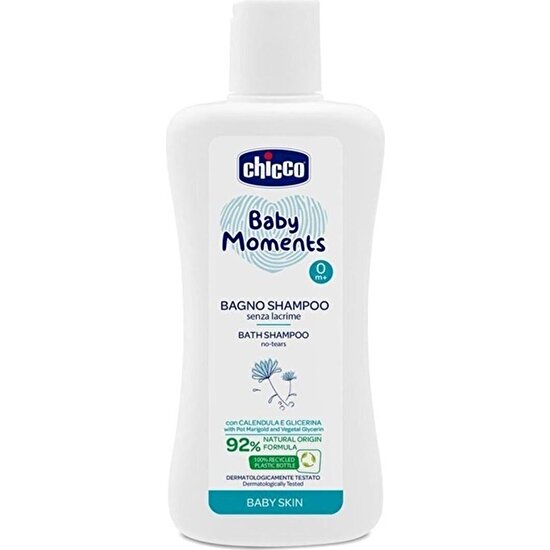 Chicco Baby Moments Doğal Göz Yakmayan Bebek Saç ve Vücut Şampuanı 200 ml