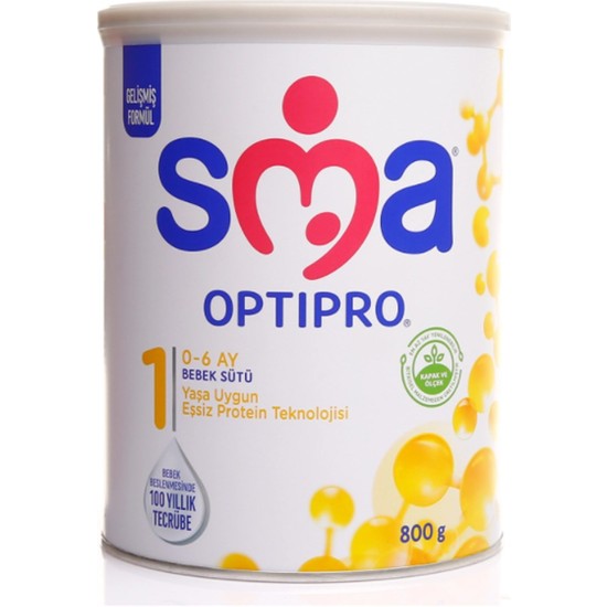 Sma OptiPro 800 gr Bebek Sütü 0-6 Ay İçin Amerika Menşeli Sütlü İçerik
