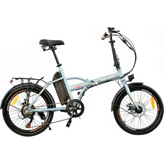 Roxform R-100 Elektrikli Katlanabilir Bisiklet 20 Inç Titanyum Mavi