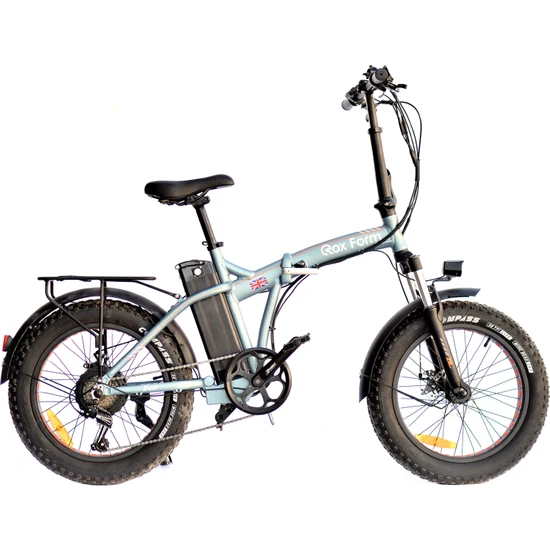 Roxform R-300 Elektrikli Katlanabilir Bisiklet 20 Inç Titanyum Mavi