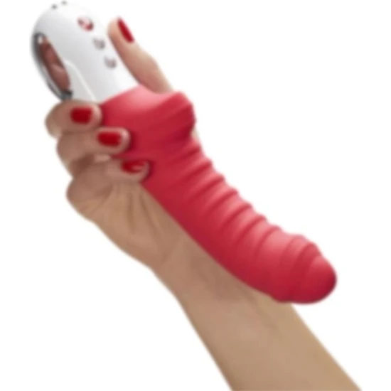 Ada marketing 23 cm Kırmızı Tiger Vibratör 12 Titreşim Programlı Modern Vibratör Premium Cinsel Oyuncak