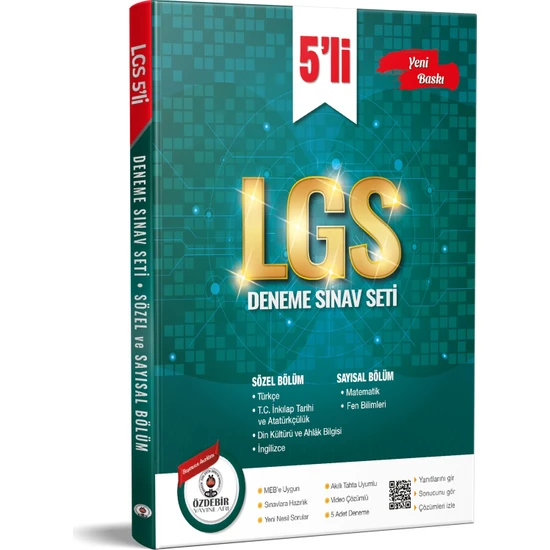 Özdebir Yayınları 8. Sınıf LGS 5'li Deneme Seti