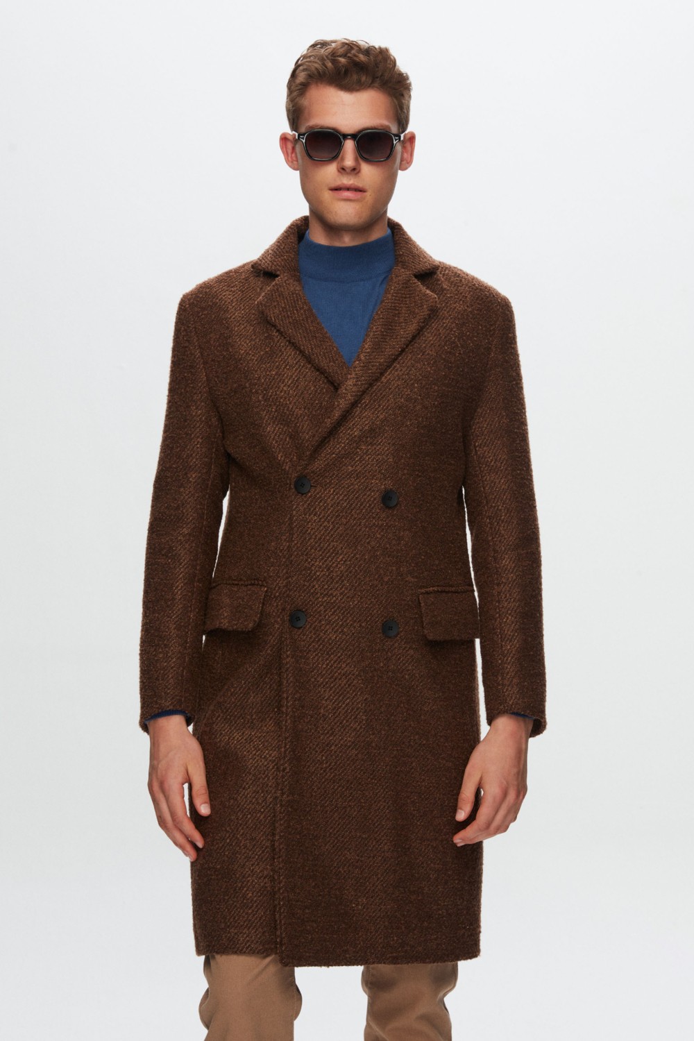TWN Slim Fit Kahverengi Bukle Palto 1EC0800030009