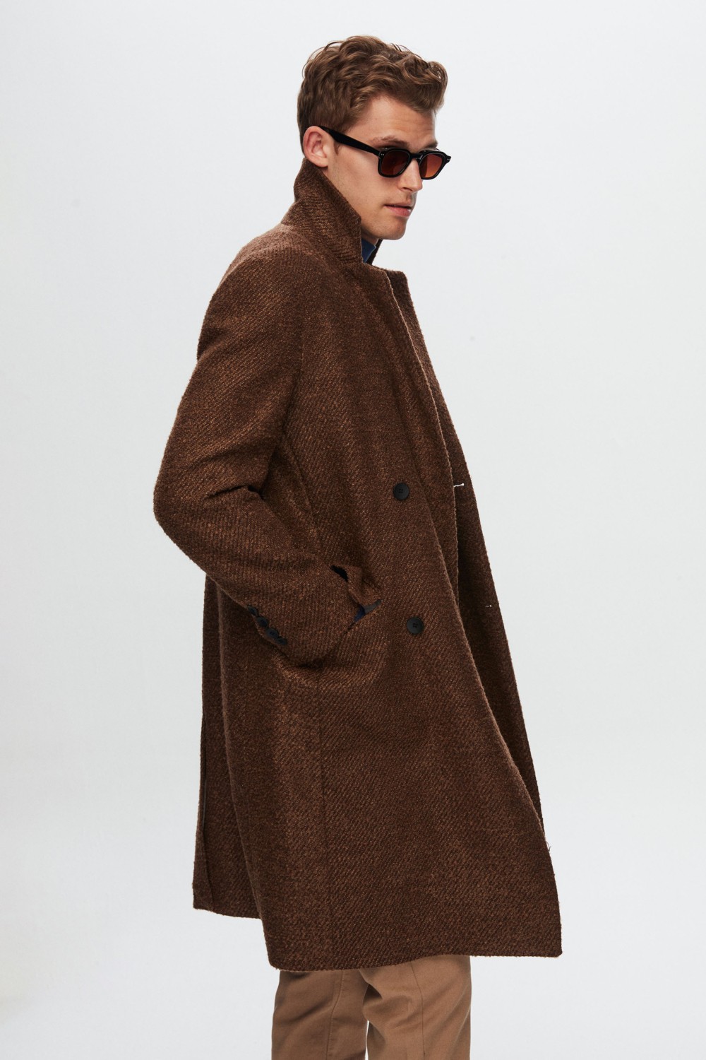 TWN Slim Fit Kahverengi Bukle Palto 1EC0800030009 görsel 2