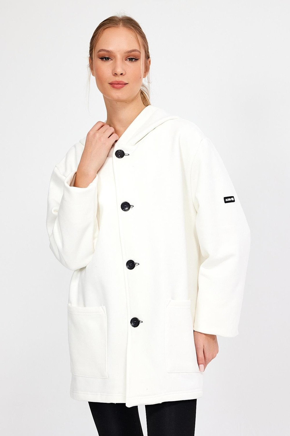 Alexander Gardi Kapüşonlu Oversize Hırka (E22-60700) görsel 8