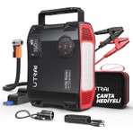 Ütraı Utraı Jstar 5 24000MAH 2000A Jump Starter Taşınabilir Akü Takviye Cihazı + Lastik Şişirme Hava Kompresörü ( Çanta + LCD Ekran + Powerbank + LED Lamba)