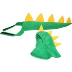 Dinozor Kostüm Set Yeşil | Dinozor Kuyruk Başlık Set Yeşil