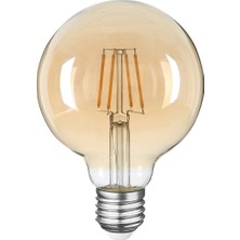 Heka Rustik Led  Ampul G125 E27 6W 2500K Gün Işığı