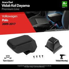 S-Dizayn Vw Polo 5 Abs Vidalı Kol Dayama Kolçak Siyah 2009-2017 A+Kalite