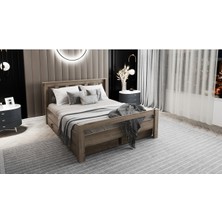 Ninnimo Ni̇nni̇mo Arya Çi̇ft Ki̇şi̇li̇k 160X200 Yatak Uyumlu Ceviz Çekmeceli̇ Karyola - Açy-2