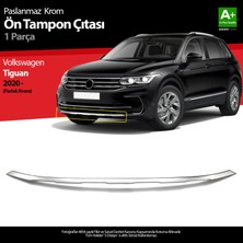 S Dizayn Vw Tiguan Krom Ön Tampon Çıtası 2020 Üzeri (Parlak Krom)