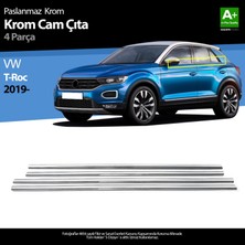 S-Dizayn Vw T-Roc Krom Cam Çıtası 4 Prç. 2019 Üzeri