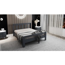 Ninnimo Still 160X200 Yatak Uyumlu Çift Kişilik Antrasit Karyola - Sçy-4