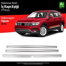 S-Dizayn VW Tiguan Krom İç Kapı Eşiği 4 Prç. 2016 Üzeri